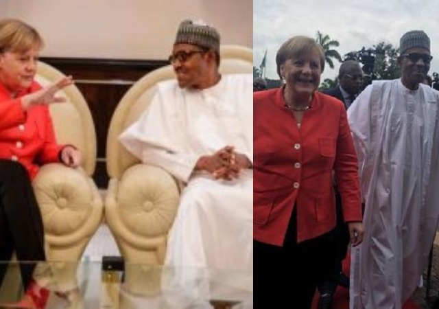 Buhari Denies Illegal Nigerian Immigrants In Front Of Angela Merkel Says They Are at Their Own Risk