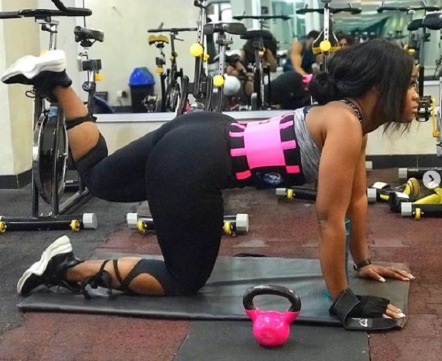 Photos of Cee-C Showcasing Her Curves As She Works Out In the Gym [Photos]