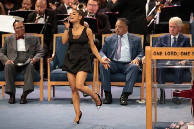 Aretha Franklin Funeral: More Photos of Ariana Grande as She Perform at Aretha Franklin’s Funeral [Video/ Photos]