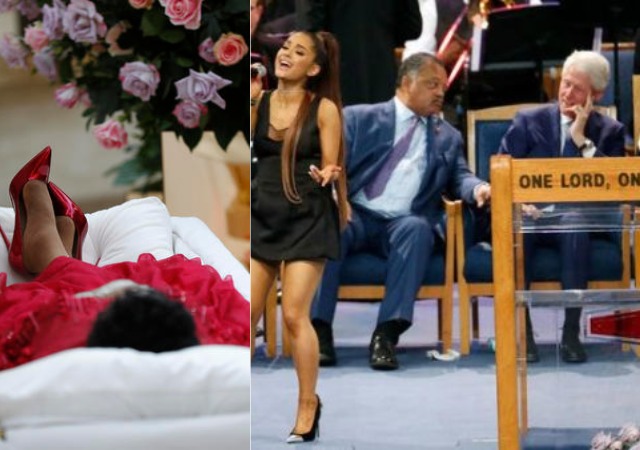 Aretha Franklin Funeral: Photos of BILL CLINTON Staring At ARIANA GRANDE Lustfully Sparks Internet Frenzy