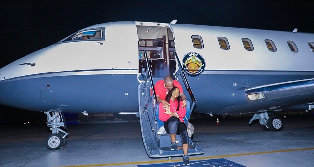 CONFIRMED! Davido Shares Photo with Chioma Assurance from His First Trip on His Private Jet [Photos]