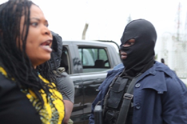 Fire Your Bullets, I Dare You To! – Angry Female Lawmaker Confronts Masked DSS Men At NASS [photos]