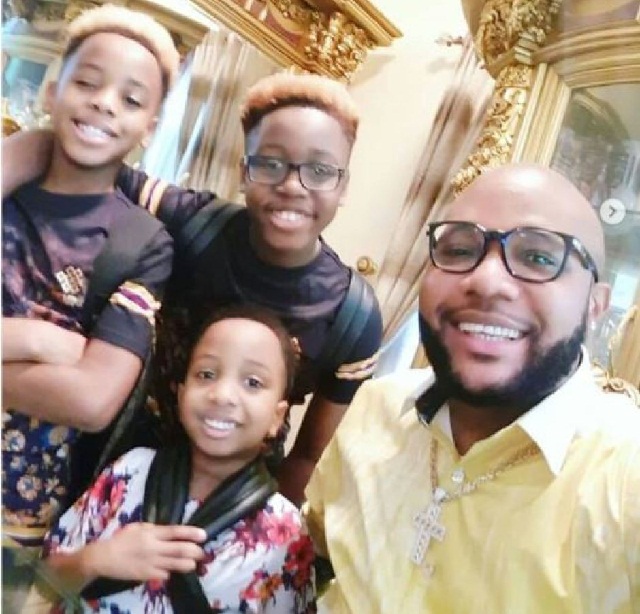 Lagos Socialite And Businessman,E-Money, Steps Out With Sons Who Are Rocking The Blonde Hairstyle [Photos]