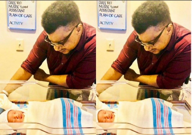 Ice K of Artquake group, has welcomed a baby boy in the United States. The excited father, who shared