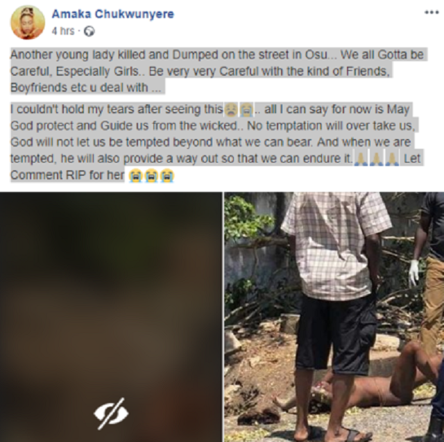 Again, L i f e l e s s Body of Another Lady Found In Imo State, the Second In 24 Hours [Graphic Photos]