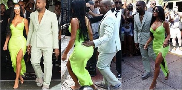 Photos Of Kanye West As He Attends 2Chainz Star Studded Wedding, Shirtless And Wearing Slippers