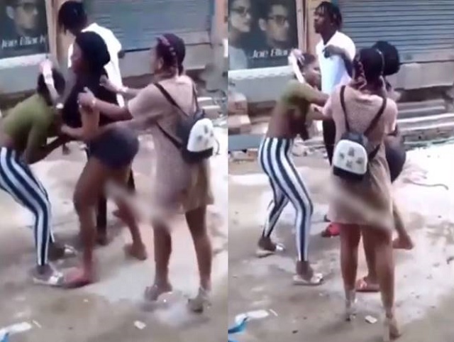 More Photos of Two Nigerian Ladies Spotted Fighting Dirty In India [Photos]