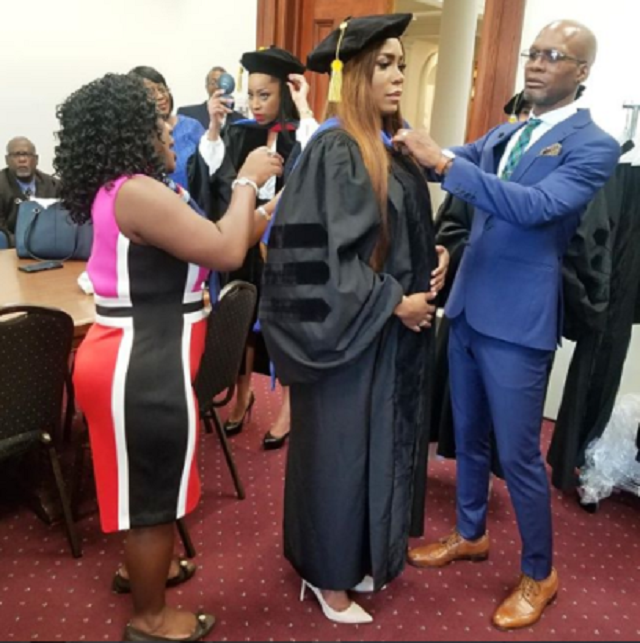 Photos of Linda Ikeji As She Receives Honorary Doctorate Degree From Trinity International University [Photos]