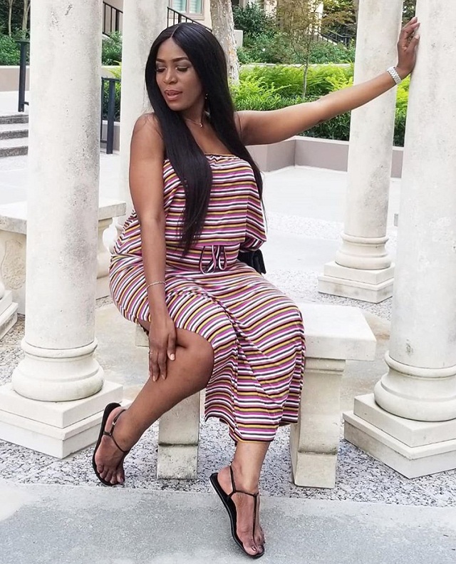 You Need To See What Pregnant Blogger Linda Ikeji Was Spotted Doing Today In Atlanta [Photos]