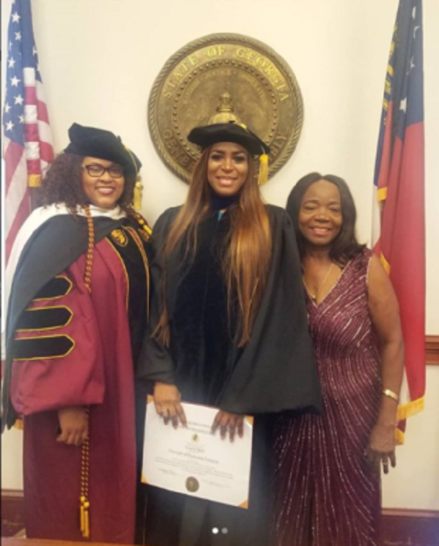 Photos of Linda Ikeji As She Receives Honorary Doctorate Degree From Trinity International University [Photos]