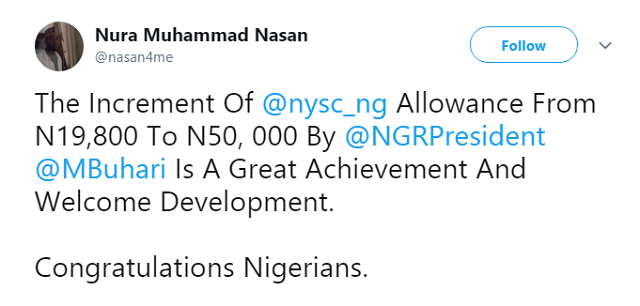 BREAKING! Finally, BUHARI Increases NYSC Allowance, See The Huge Amount They Will Be Paid From Now On!!