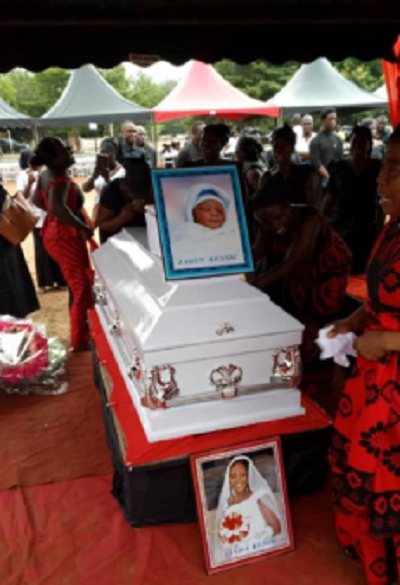 Tears Flows like a River as Pastor’s Family of Five Who Died in Fire Outbreak Are Buried [Photos]