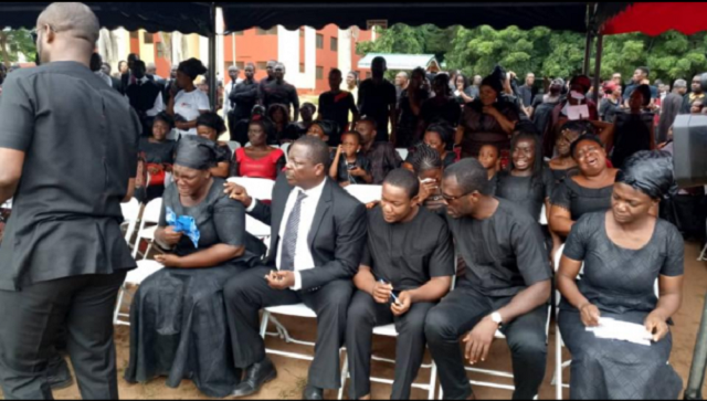 Tears Flows like a River as Pastor’s Family of Five Who Died in Fire Outbreak Are Buried [Photos]