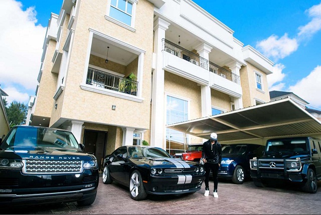 #MondayMotivation; Peter Okoye Flaunts Mansion, Car Fleet to Motivate and Inspire Fans