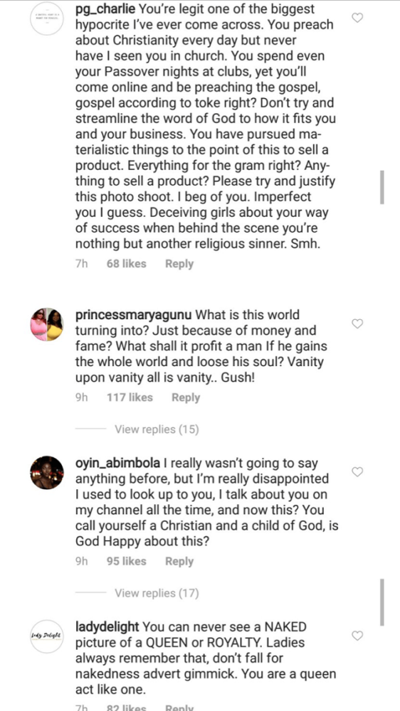 Instagram Users Trolls Toke Makinwa For For Removing Her Clothes, Pants And Bra In Her New Picture [Photos]