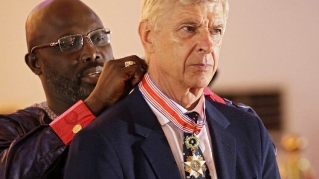 Liberian President, George Weah Awards Wenger with Liberia’s Highest Honour