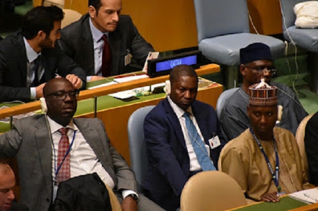 More photos of EDO state Governor Sleeping during BUHARI’s Speech at the UN Assembly in New York