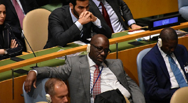 More photos of EDO state Governor Sleeping during BUHARI’s Speech at the UN Assembly in New York