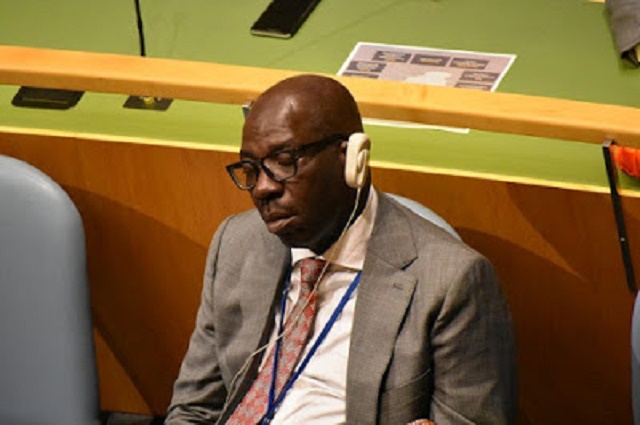  More photos of EDO state Governor Sleeping during BUHARI’s Speech at the UN Assembly in New York