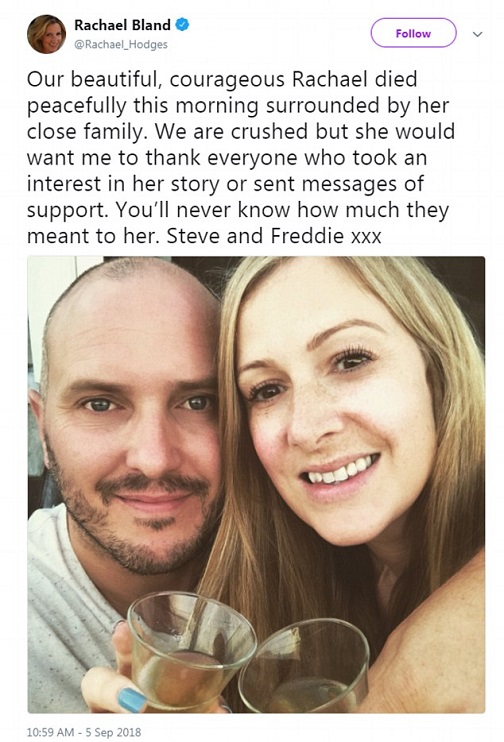 Sad! BBC News Presenter Rachael Bland Dies Peacefully At Home After Losing Battle With Cancer