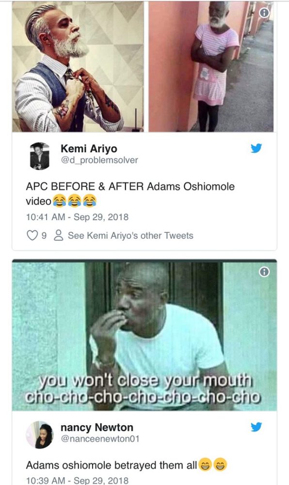 How Nigerians Reacted To Adams Oshiomole’s Slip of Tongue Where He Mentioned “Rigging” While Speaking on Osun State Re-Run Election
