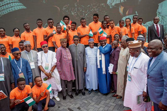 More Photos of President Buhari and His Team in China