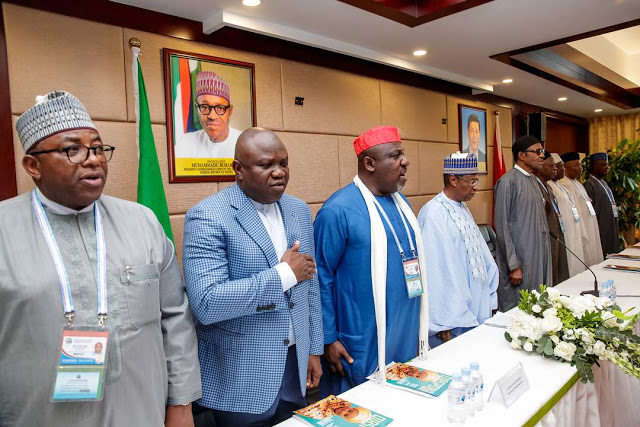 More Photos of President Buhari and His Team in China