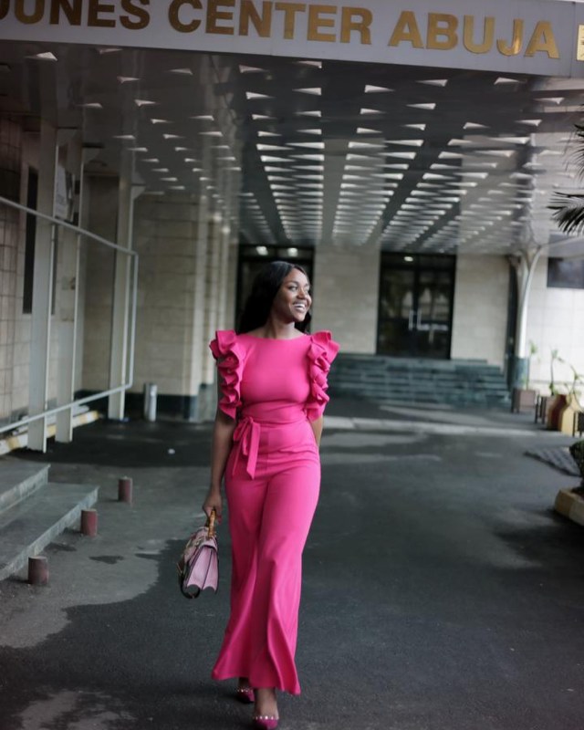 Chioma Assurance, Davido’s Girlfriend, Dazzles in Pink Jumpsuit [Photos]