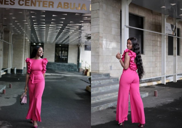 Chioma Assurance, Davido’s Girlfriend, Dazzles in Pink Jumpsuit [Photos]