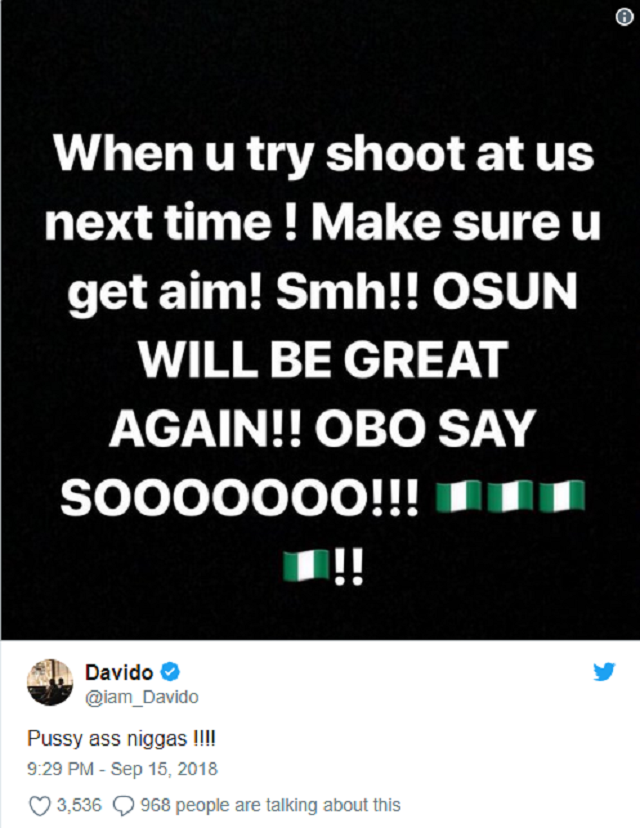 How Davido Reportedly Escapes Gun Shot Attack During Rally in Osun State