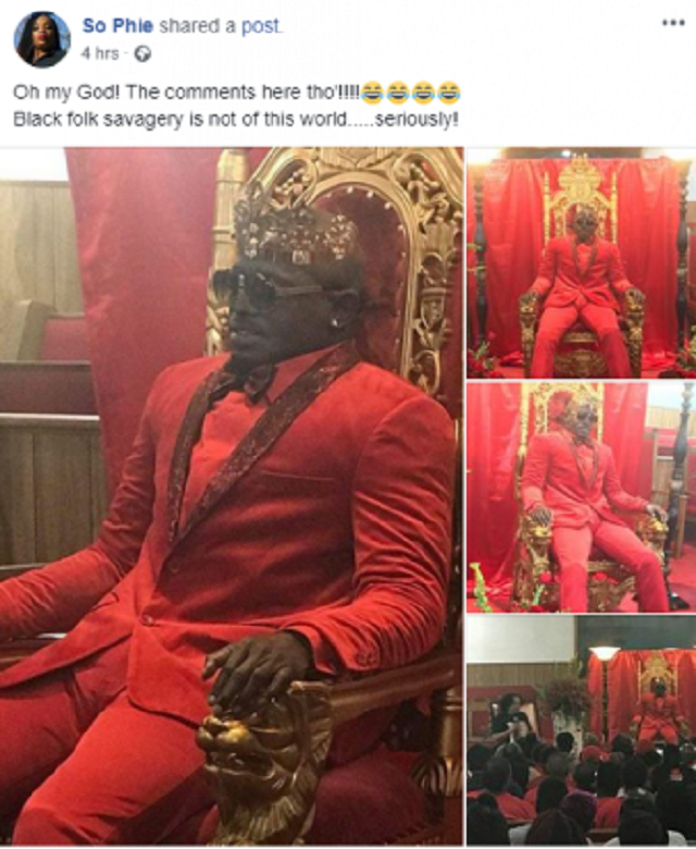 More Photos of Dead Man Dressed Like A King and Sat On A Throne at His Funeral