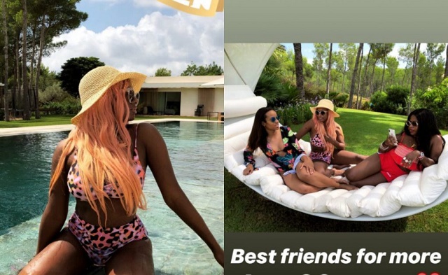 DJ Cuppy Puts Her Sweet Bikini Body On Display, As She Enjoys Vacation With Friends In Ibiza! [Photos]