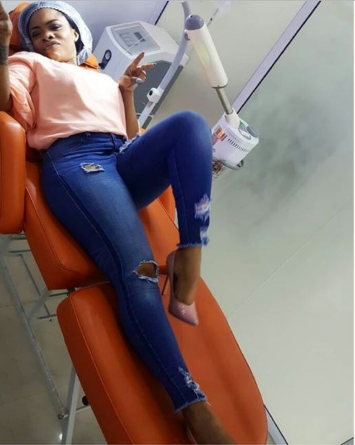 Photos Of Laura Ikeji As She Undergoes A Nose Lift Cosmetic Surgery