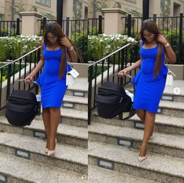 More Photos of Linda Ikeji As She Steps Out With Her Son for the Very First Time [Photos]