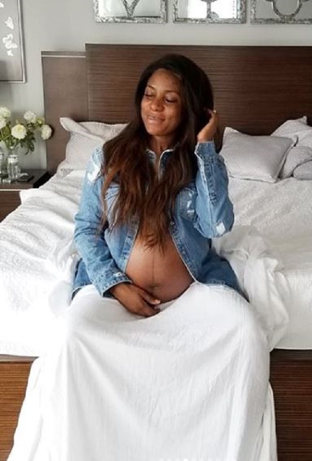 Linda Ikeji Shows off Her Baby Bump, Supports It with a Powerful Message to Her Fans [Photos]