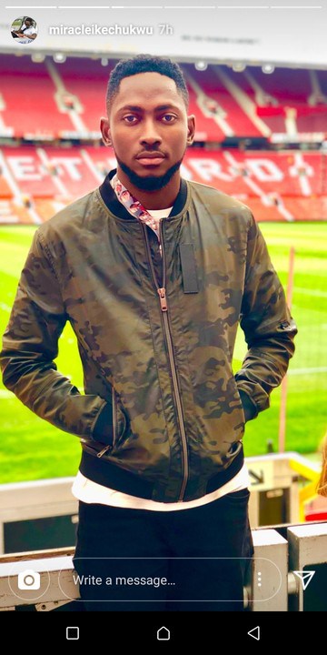 Miracle Visited Manchester United Stadium Days after Dumping Nina [Photos]