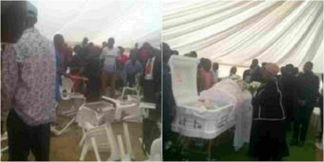 Serious Drama at Grace Mugabe’s Mother’s Funeral as Big Cobra Suddenly Shows up from nowhere