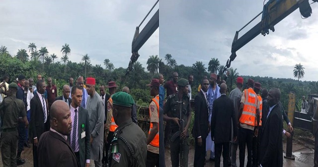 More Photos of Bukola Saraki As He Stops His Convoy to Help Accident Victims in Imo State