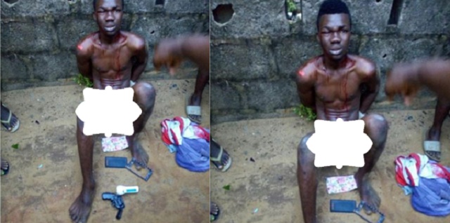 More Photos of Thief Apprehended After Robbing Lady with A Toy Gun [Photos]