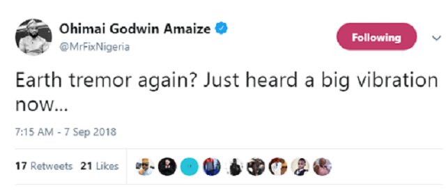 Abuja Earth Tremor: Earth Tremor Rocks Abuja, Even This Morning Too; FG Issues Red Alert