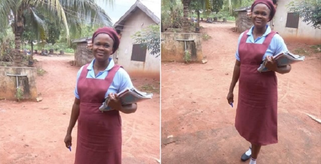 Nigerian Woman Returns To Secondary School after Closing the Chapter on Child Bearing [Photos]
