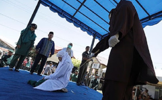 Woman Caned Publicly For Having S*X Outside Of Marriage