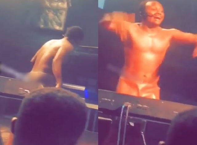 Nigerian Singer, BRYMO Goes Wild, Strips NAYKED on Stage during His Performance in UK [Video]