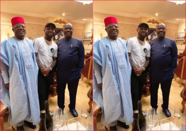 Nigerian Music Star, Davido Spotted with Governors Umahi and Wike [photos]