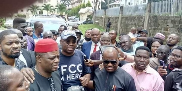 FAYOSE Gains All the Supports He Needs As Wike, FFK and Ozekhome Accompanied Him to EFCC Office [Photos/Video]