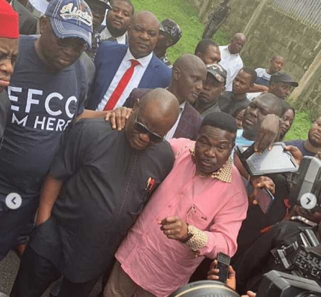 FAYOSE Gains All the Supports He Needs As Wike, FFK and Ozekhome Accompanied Him to EFCC Office [Photos/Video]