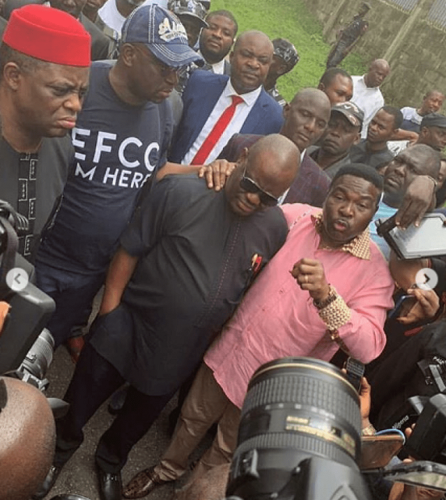 FAYOSE Gains All the Supports He Needs As Wike, FFK and Ozekhome Accompanied Him to EFCC Office [Photos/Video]