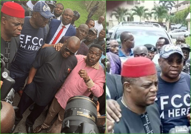 FAYOSE Gains All the Supports He Needs As Wike, FFK and Ozekhome Accompanied Him to EFCC Office [Photos/Video]
