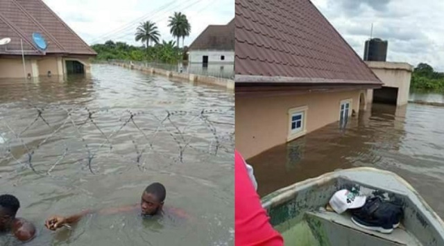 Residents Swims to Their various Houses as Flood Takes over Delta Communities [Photos]