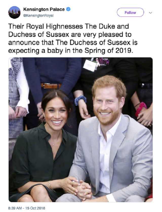 The Duchess Of Sussex, Meghan Markle, Is Pregnant!
